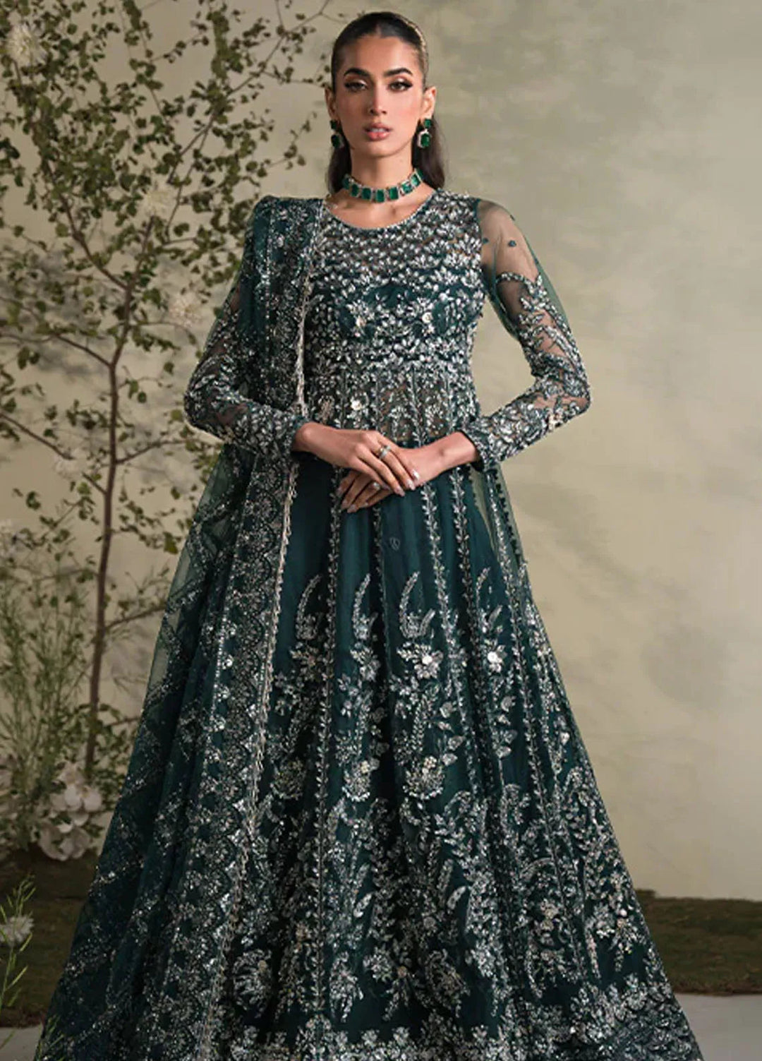 Celeste by Saffron Embroidered Net Suits Unstitched 3 Piece SFR24C Mehri - Festive Collection