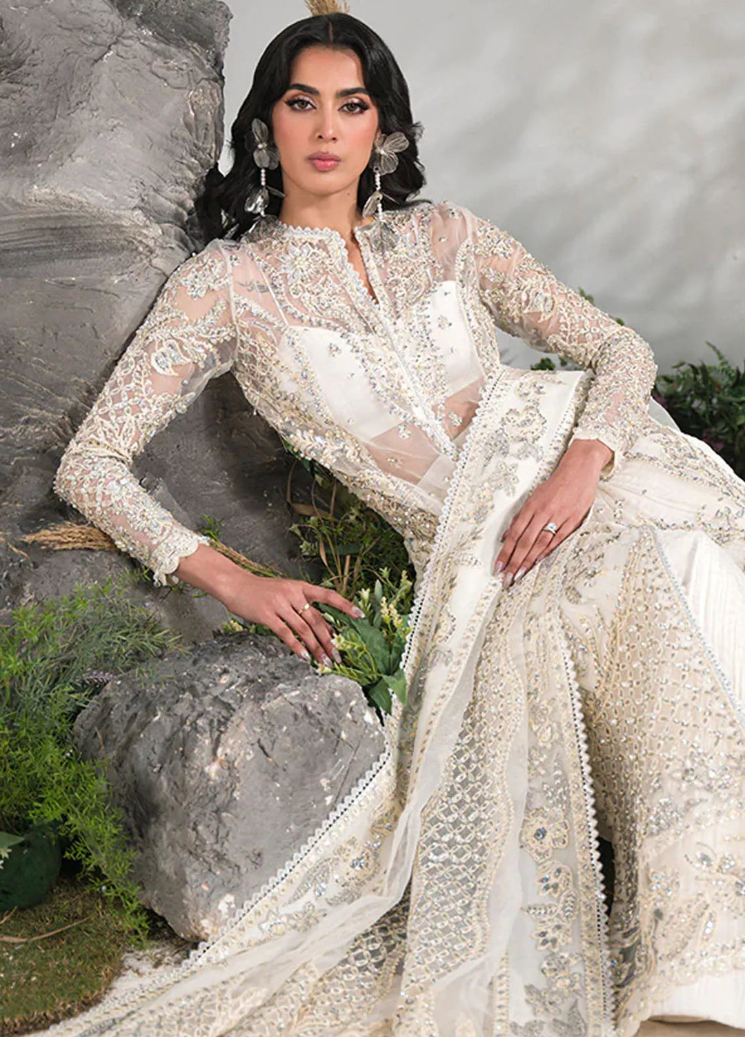 Celeste by Saffron Embroidered Organza Suits Unstitched 3 Piece SFR24C Camille - Festive Collection