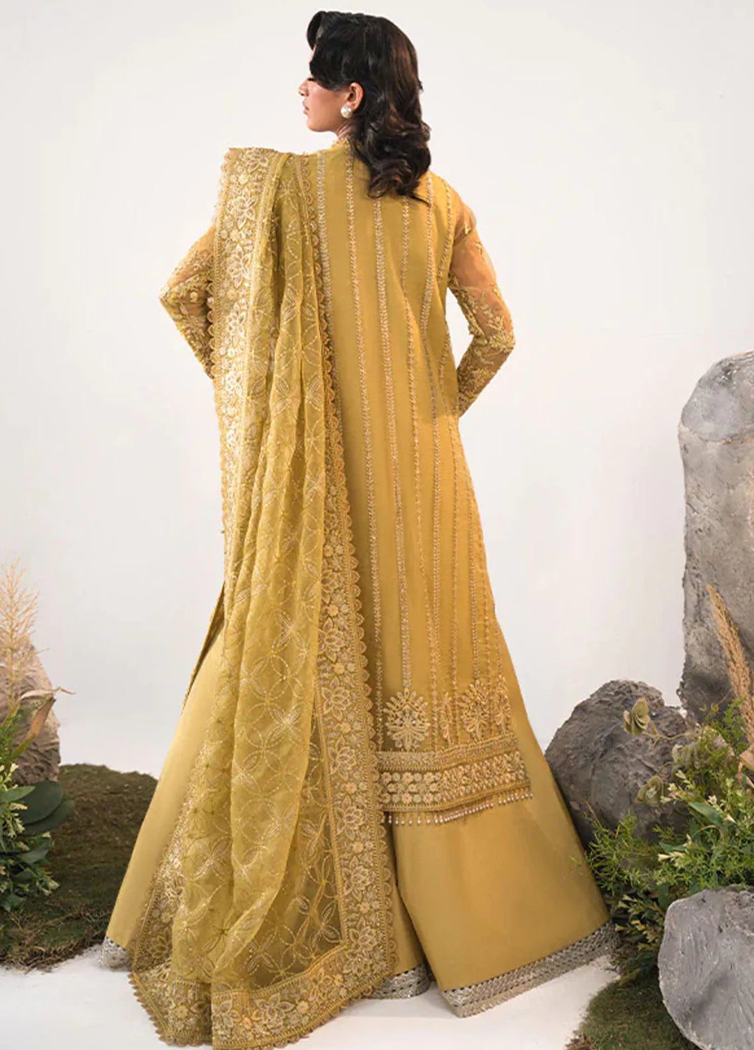 Celeste by Saffron Embroidered Organza Suits Unstitched 3 Piece SFR24C Elmira - Festive Collection