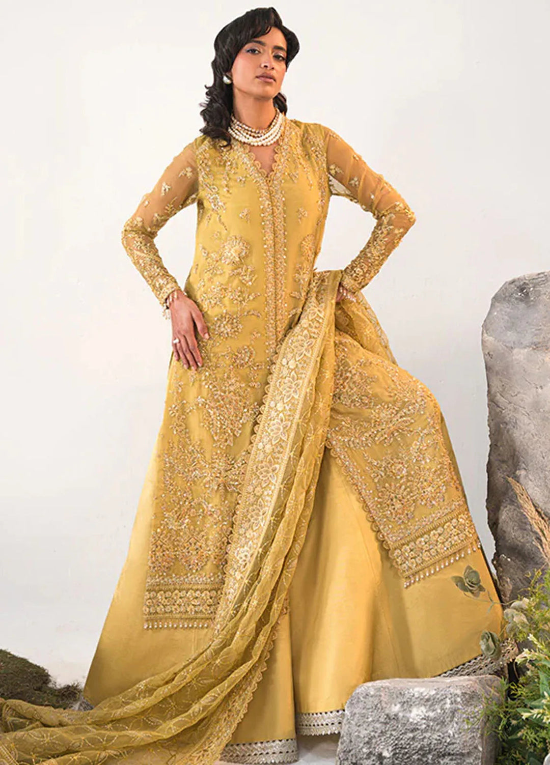 Celeste by Saffron Embroidered Organza Suits Unstitched 3 Piece SFR24C Elmira - Festive Collection