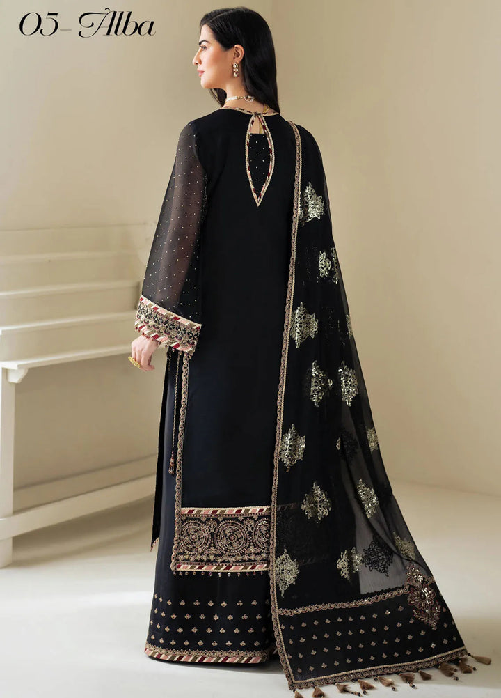 Celine by Alizeh Fashion Embroidered Chiffon Suit Unstitched 3 Piece AFB25C D-05 Alba - Formals Collection