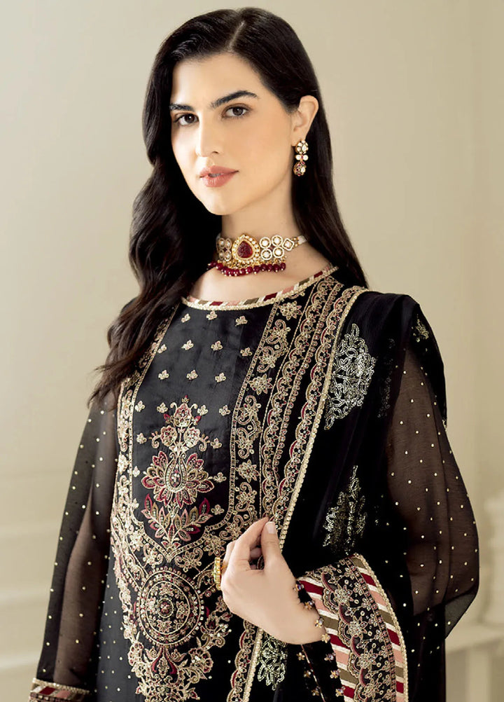 Celine by Alizeh Fashion Embroidered Chiffon Suit Unstitched 3 Piece AFB25C D-05 Alba - Formals Collection