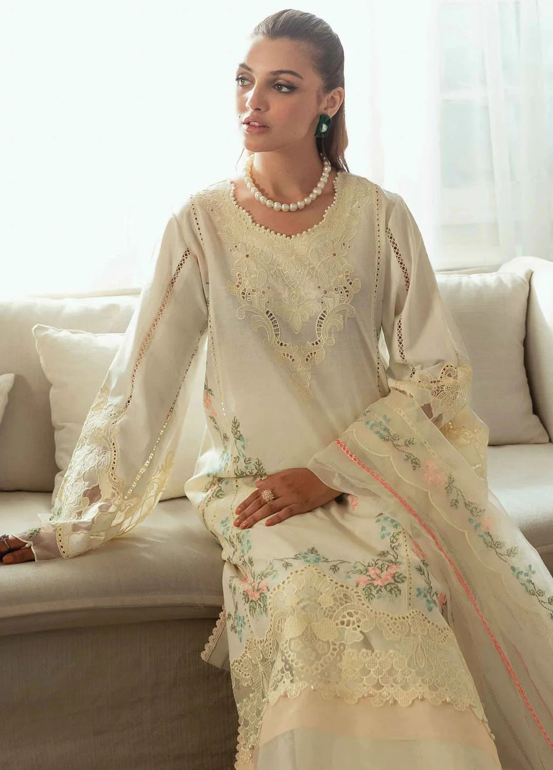 Celine By Faiza Faisal Embroidered Lawn Suit Unstitched 3 Piece FFX24E Bella - Summer Collection