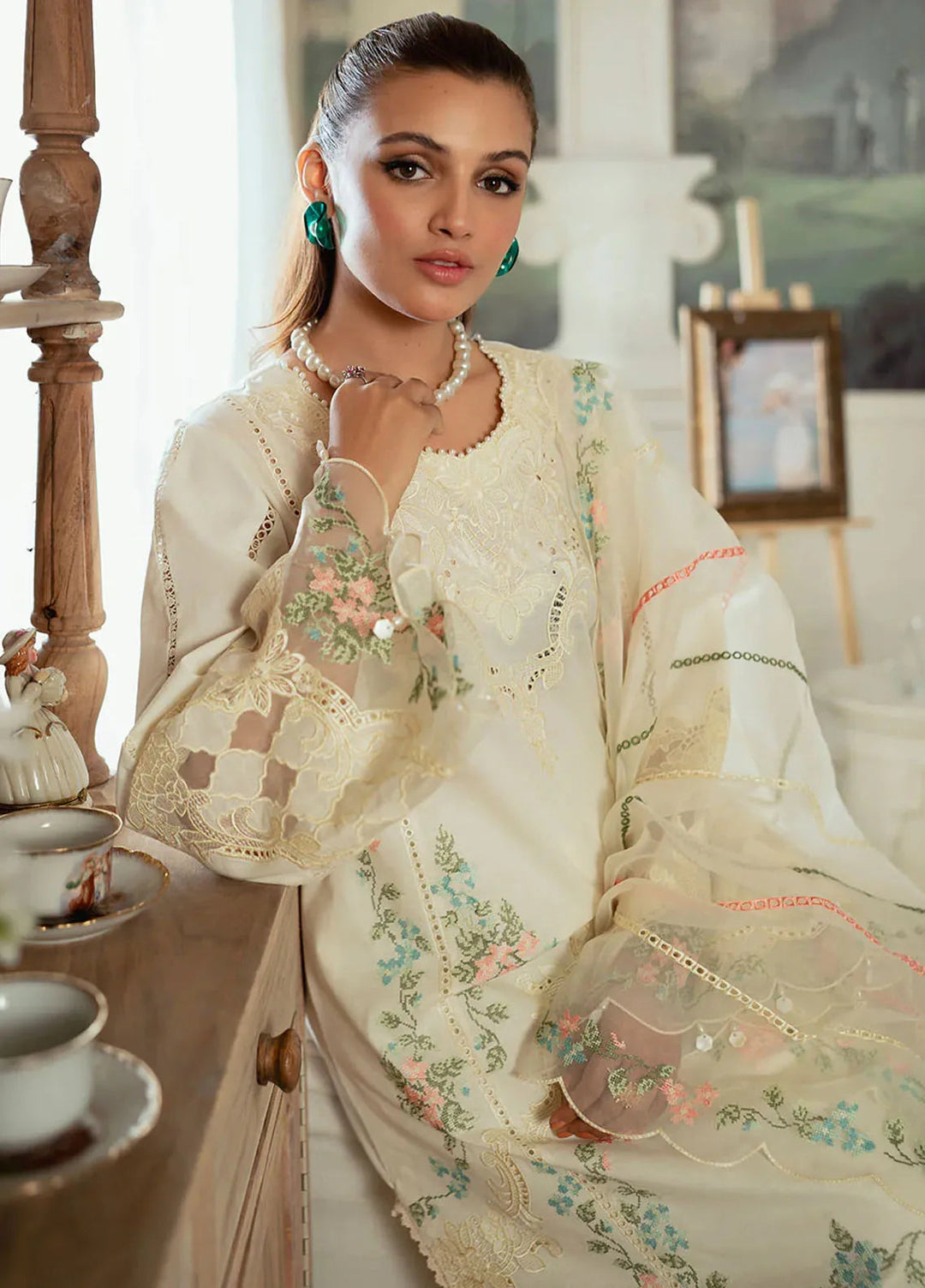 Celine By Faiza Faisal Embroidered Lawn Suit Unstitched 3 Piece FFX24E Bella - Summer Collection