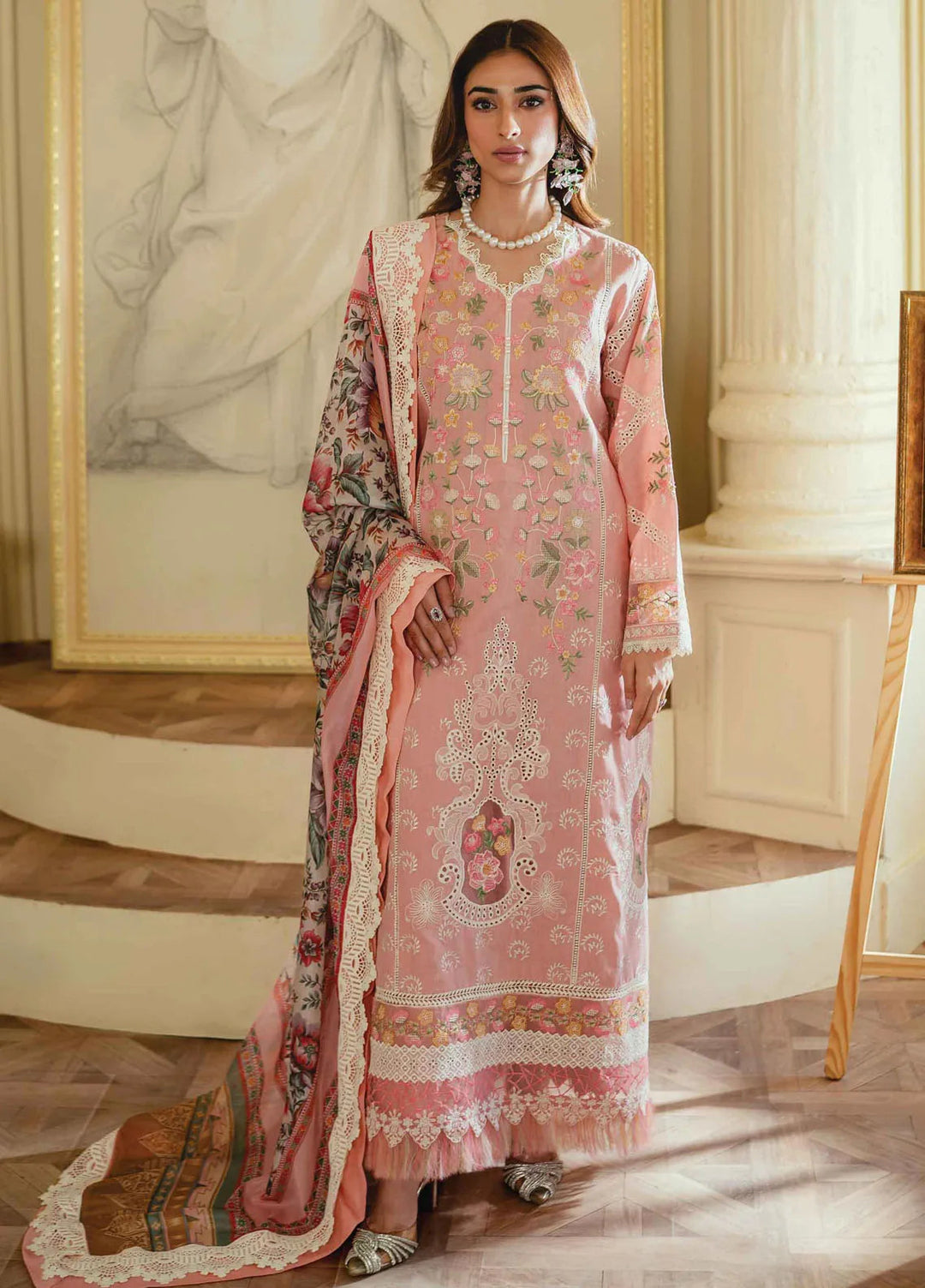 Celine By Faiza Faisal Embroidered Lawn Suit Unstitched 3 Piece FFX24E Faha - Summer Collection
