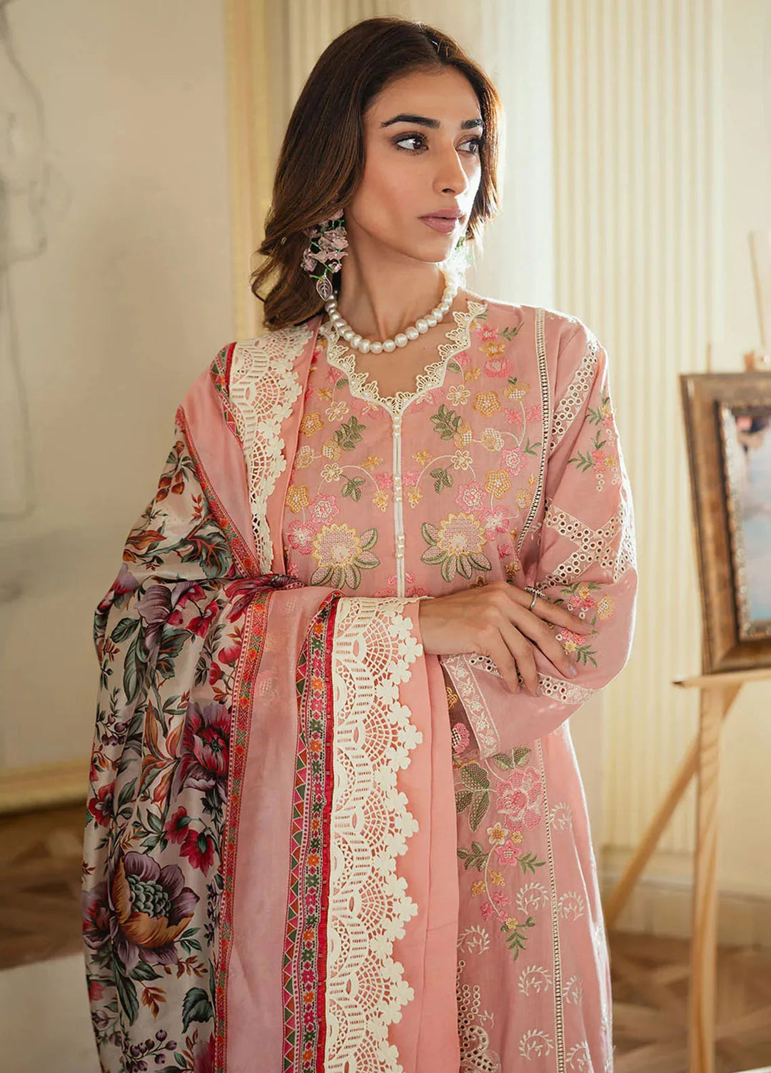 Celine By Faiza Faisal Embroidered Lawn Suit Unstitched 3 Piece FFX24E Faha - Summer Collection