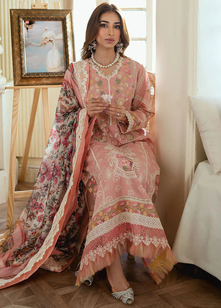Celine By Faiza Faisal Embroidered Lawn Suit Unstitched 3 Piece FFX24E Faha - Summer Collection
