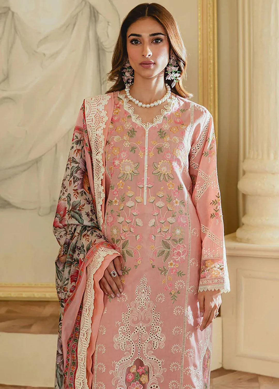 Celine By Faiza Faisal Embroidered Lawn Suit Unstitched 3 Piece FFX24E Faha - Summer Collection