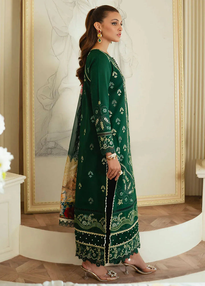 Celine By Faiza Faisal Embroidered Lawn Suit Unstitched 3 Piece FFX24E Kanwal - Summer Collection