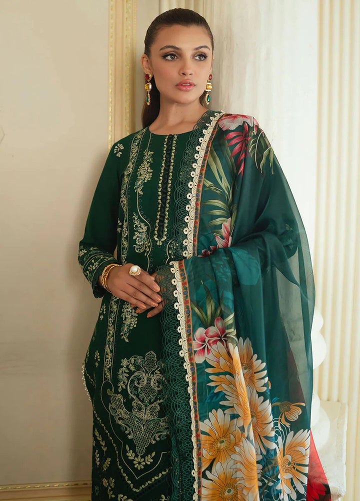Celine By Faiza Faisal Embroidered Lawn Suit Unstitched 3 Piece FFX24E Kanwal - Summer Collection