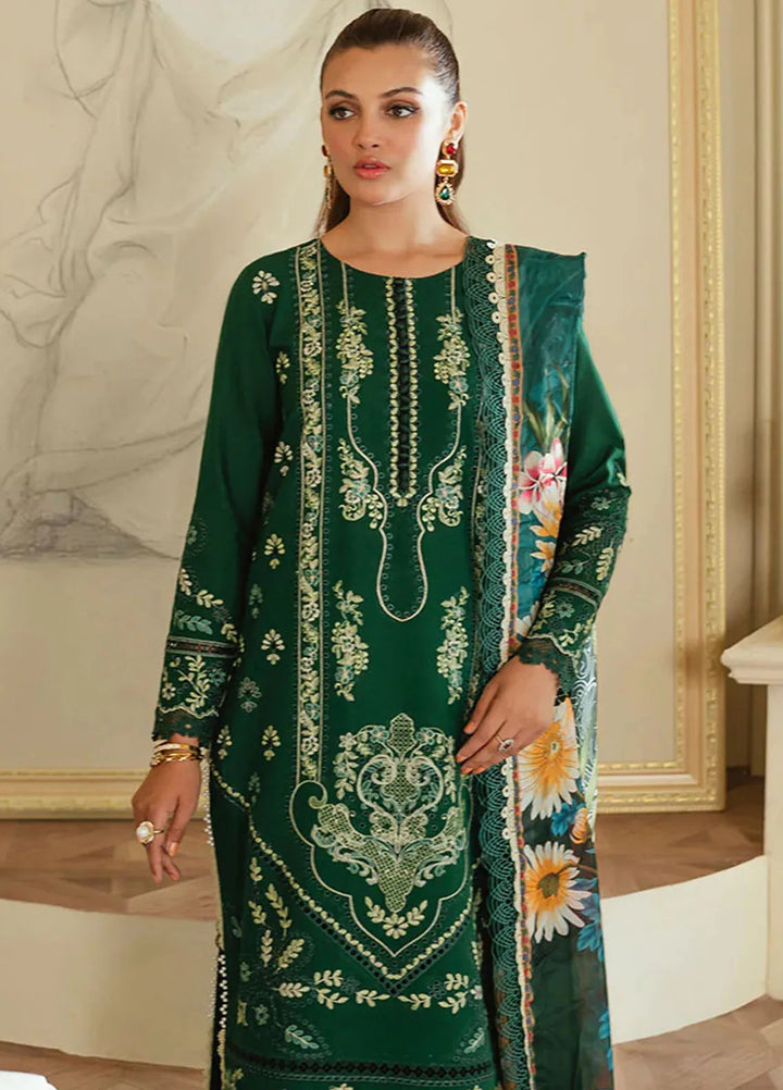 Celine By Faiza Faisal Embroidered Lawn Suit Unstitched 3 Piece FFX24E Kanwal - Summer Collection