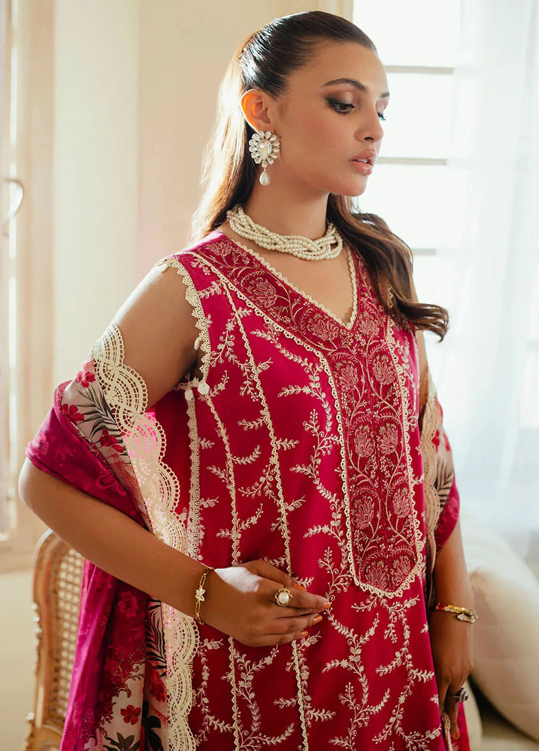 Celine By Faiza Faisal Embroidered Lawn Suit Unstitched 3 Piece FFX24E Mawra - Summer Collection