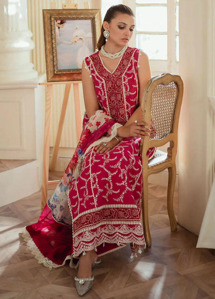 Celine By Faiza Faisal Embroidered Lawn Suit Unstitched 3 Piece FFX24E Mawra - Summer Collection