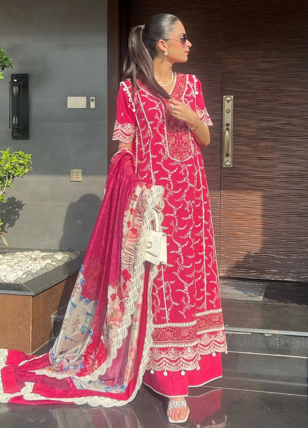 Celine By Faiza Faisal Embroidered Lawn Suit Unstitched 3 Piece FFX24E Mawra - Summer Collection