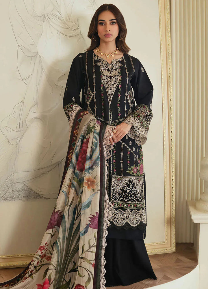 Celine By Faiza Faisal Embroidered Lawn Suit Unstitched 3 Piece FFX24E Mehr - Summer Collection
