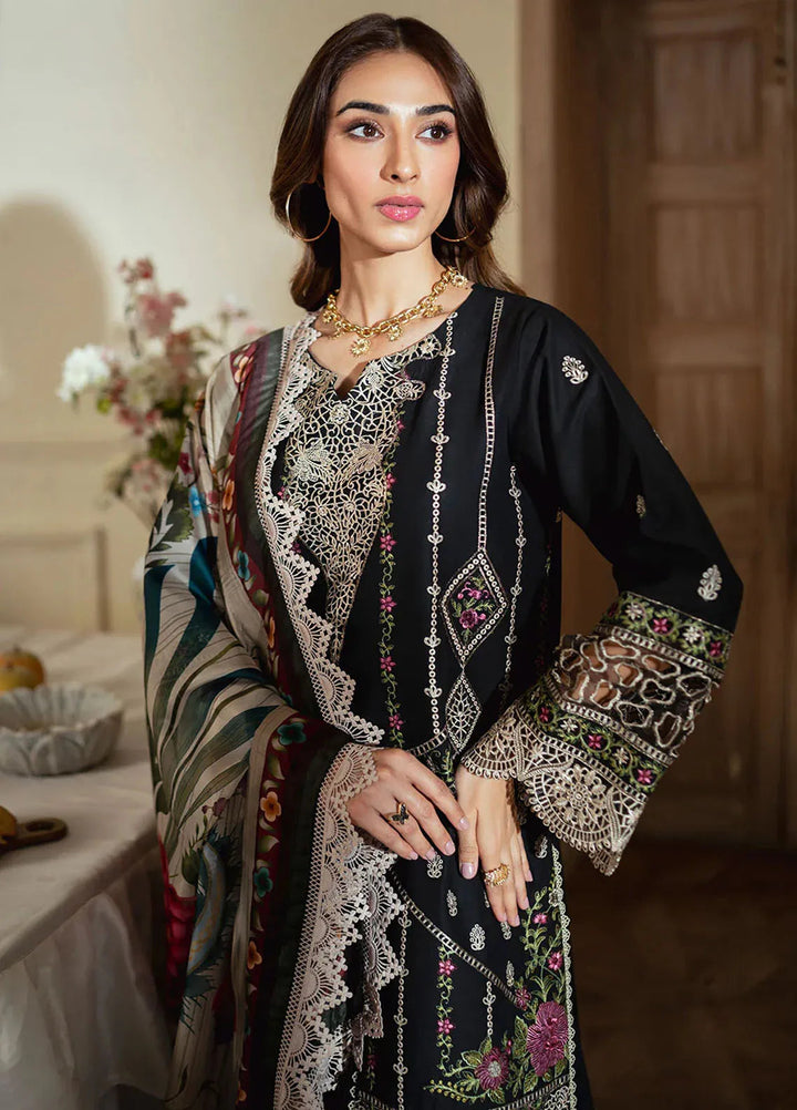 Celine By Faiza Faisal Embroidered Lawn Suit Unstitched 3 Piece FFX24E Mehr - Summer Collection
