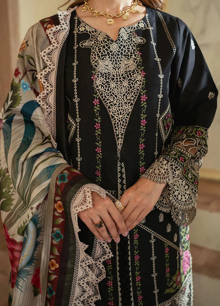Celine By Faiza Faisal Embroidered Lawn Suit Unstitched 3 Piece FFX24E Mehr - Summer Collection