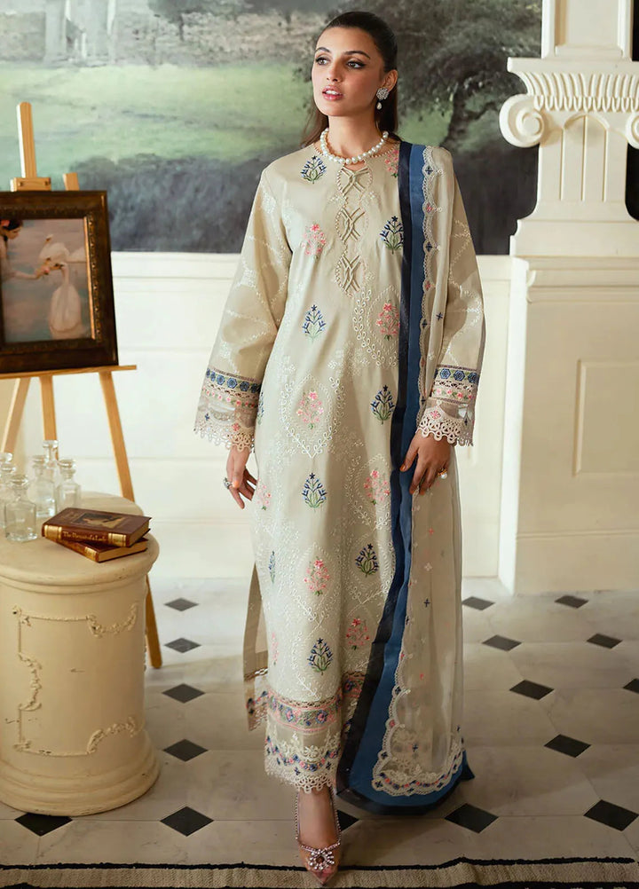 Celine By Faiza Faisal Embroidered Lawn Suit Unstitched 3 Piece FFX24E Miel - Summer Collection