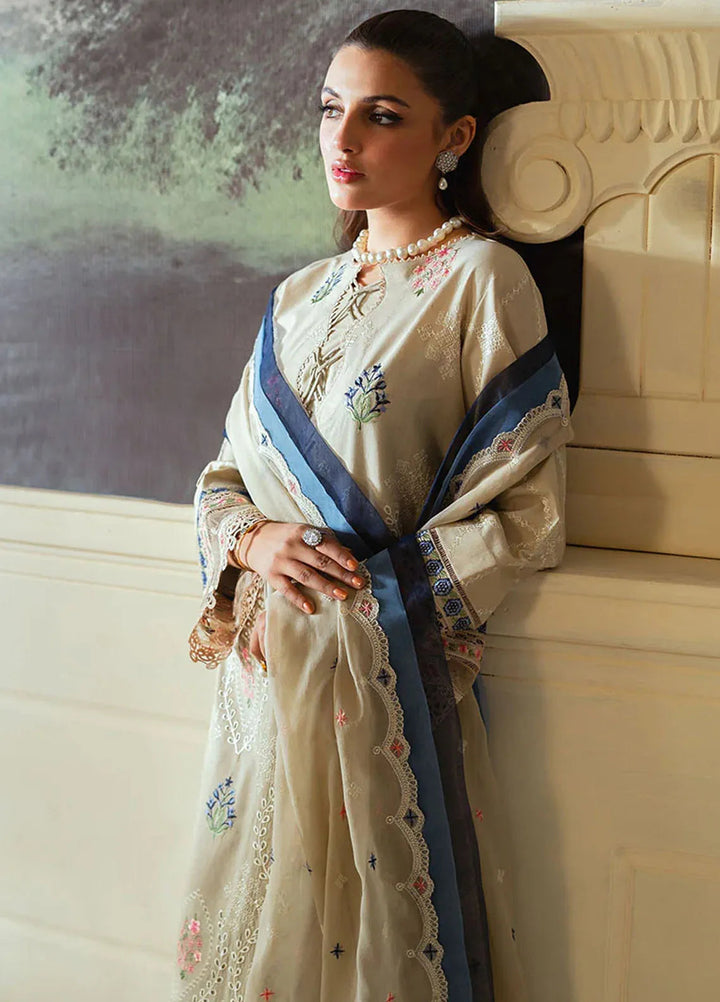 Celine By Faiza Faisal Embroidered Lawn Suit Unstitched 3 Piece FFX24E Miel - Summer Collection