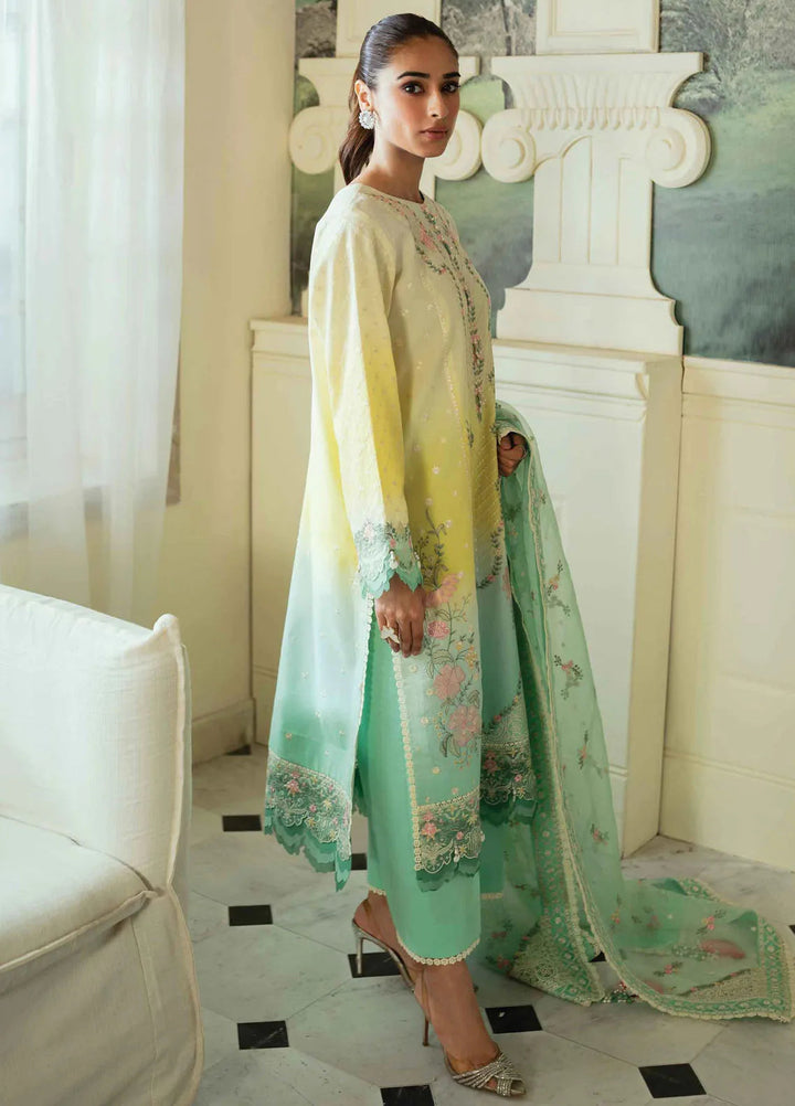 Celine By Faiza Faisal Embroidered Lawn Suit Unstitched 3 Piece FFX24E Noor - Summer Collection