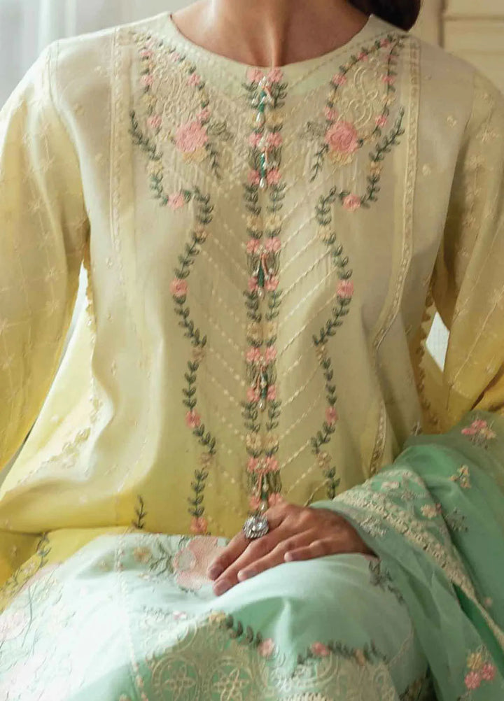 Celine By Faiza Faisal Embroidered Lawn Suit Unstitched 3 Piece FFX24E Noor - Summer Collection