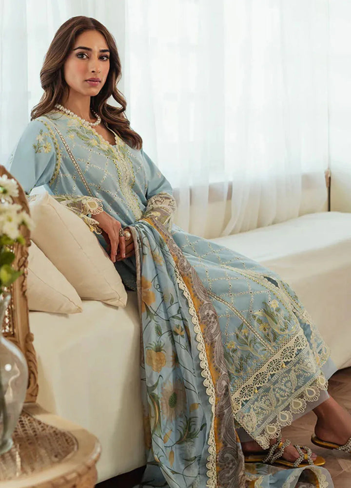 Celine By Faiza Faisal Embroidered Lawn Suit Unstitched 3 Piece FFX24E Rida - Summer Collection