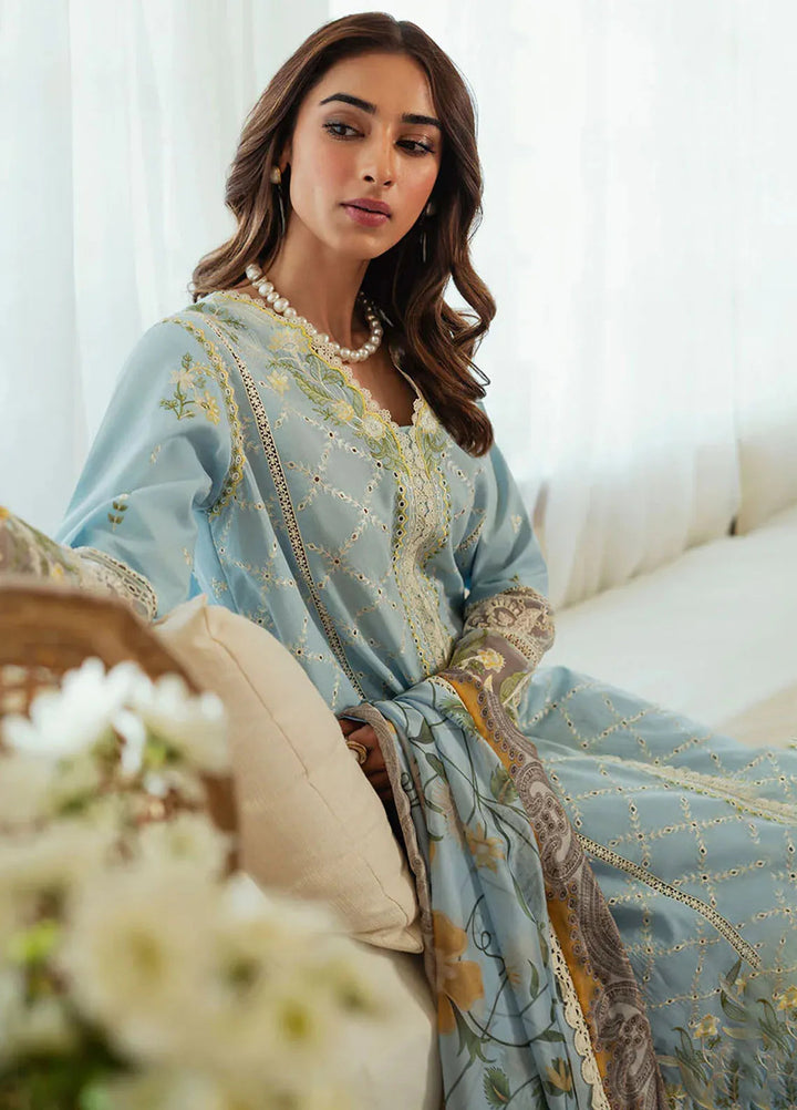 Celine By Faiza Faisal Embroidered Lawn Suit Unstitched 3 Piece FFX24E Rida - Summer Collection