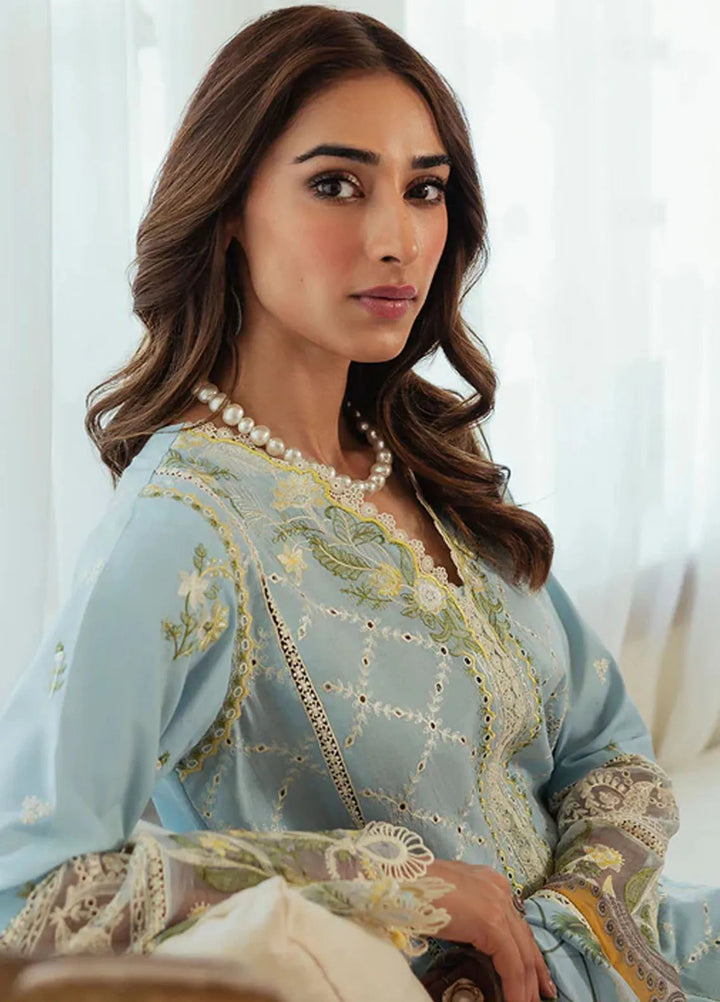Celine By Faiza Faisal Embroidered Lawn Suit Unstitched 3 Piece FFX24E Rida - Summer Collection