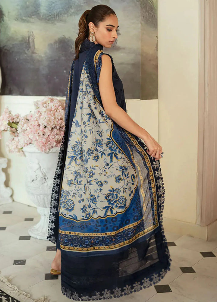Celine By Faiza Faisal Embroidered Lawn Suit Unstitched 3 Piece FFX24E Roma - Summer Collection