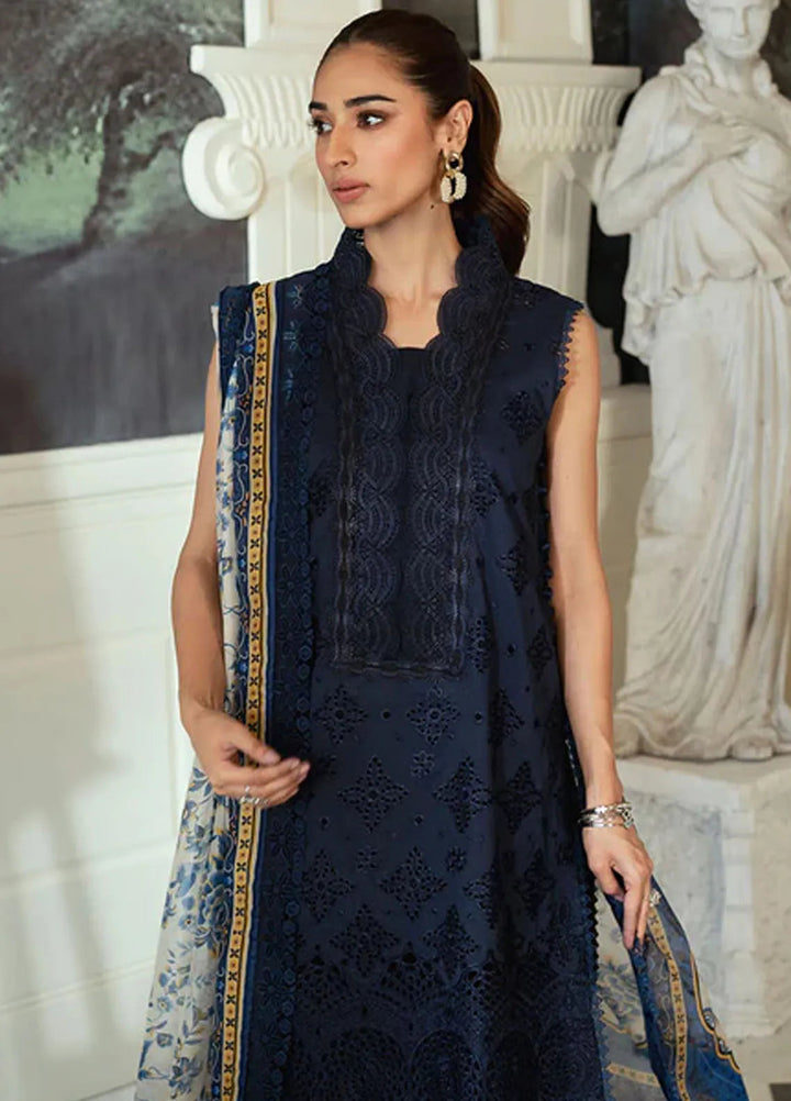 Celine By Faiza Faisal Embroidered Lawn Suit Unstitched 3 Piece FFX24E Roma - Summer Collection