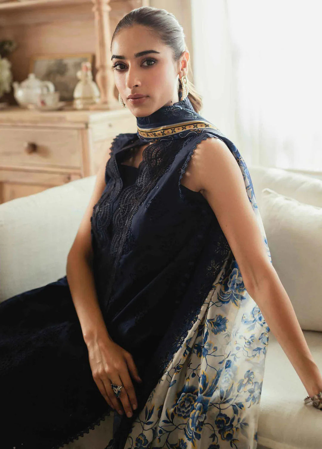 Celine By Faiza Faisal Embroidered Lawn Suit Unstitched 3 Piece FFX24E Roma - Summer Collection