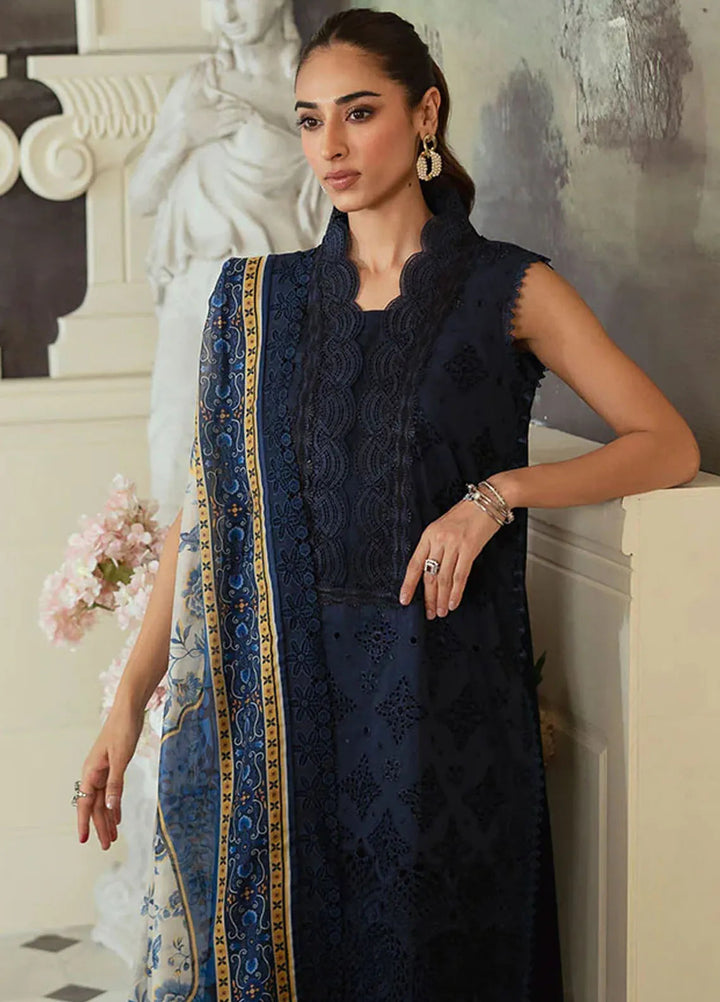 Celine By Faiza Faisal Embroidered Lawn Suit Unstitched 3 Piece FFX24E Roma - Summer Collection