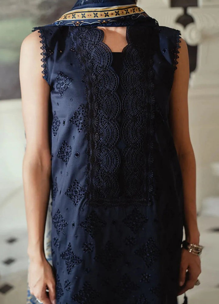 Celine By Faiza Faisal Embroidered Lawn Suit Unstitched 3 Piece FFX24E Roma - Summer Collection