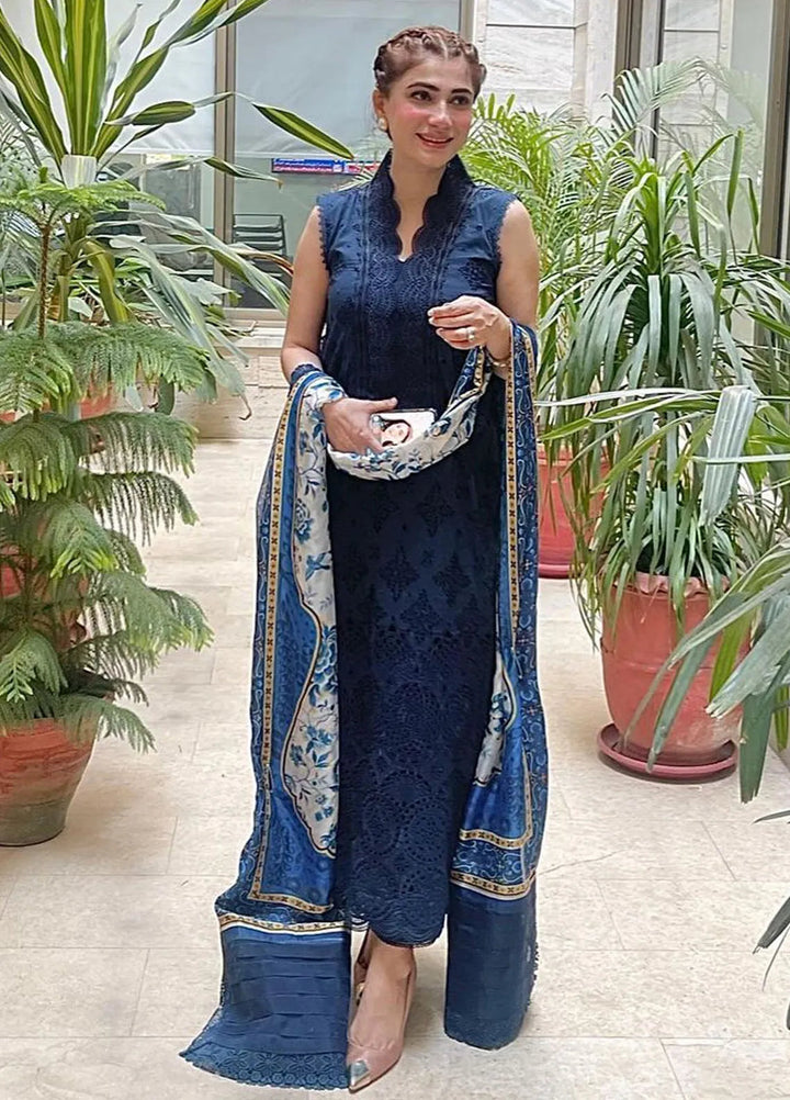 Celine By Faiza Faisal Embroidered Lawn Suit Unstitched 3 Piece FFX24E Roma - Summer Collection