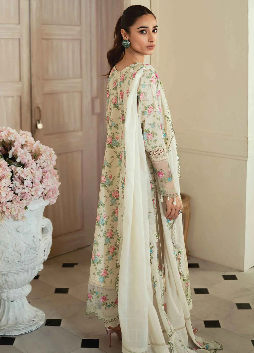 Celine By Faiza Faisal Embroidered Lawn Suit Unstitched 3 Piece FFX24E Seemal - Summer Collection