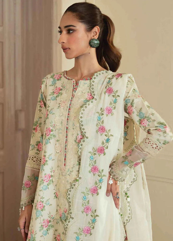 Celine By Faiza Faisal Embroidered Lawn Suit Unstitched 3 Piece FFX24E Seemal - Summer Collection