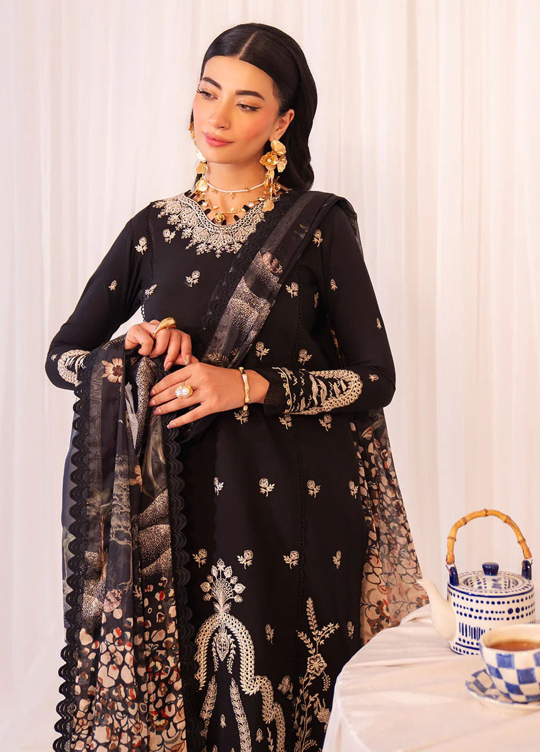 Celine by Faiza Faisal Embroidered Lawn Suits Unstitched 3 Piece FF25CE Adele - Summer Collection