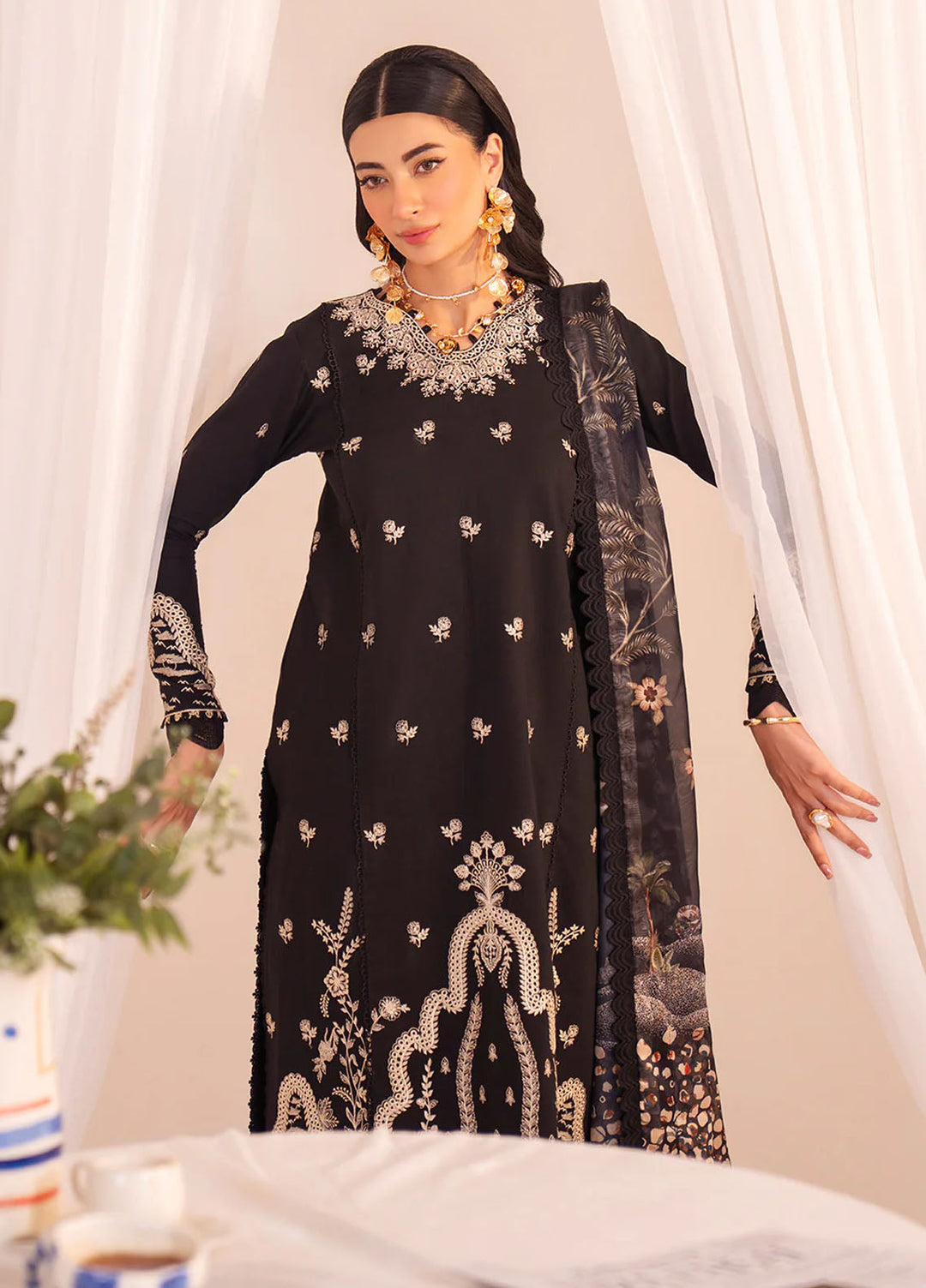 Celine by Faiza Faisal Embroidered Lawn Suits Unstitched 3 Piece FF25CE Adele - Summer Collection