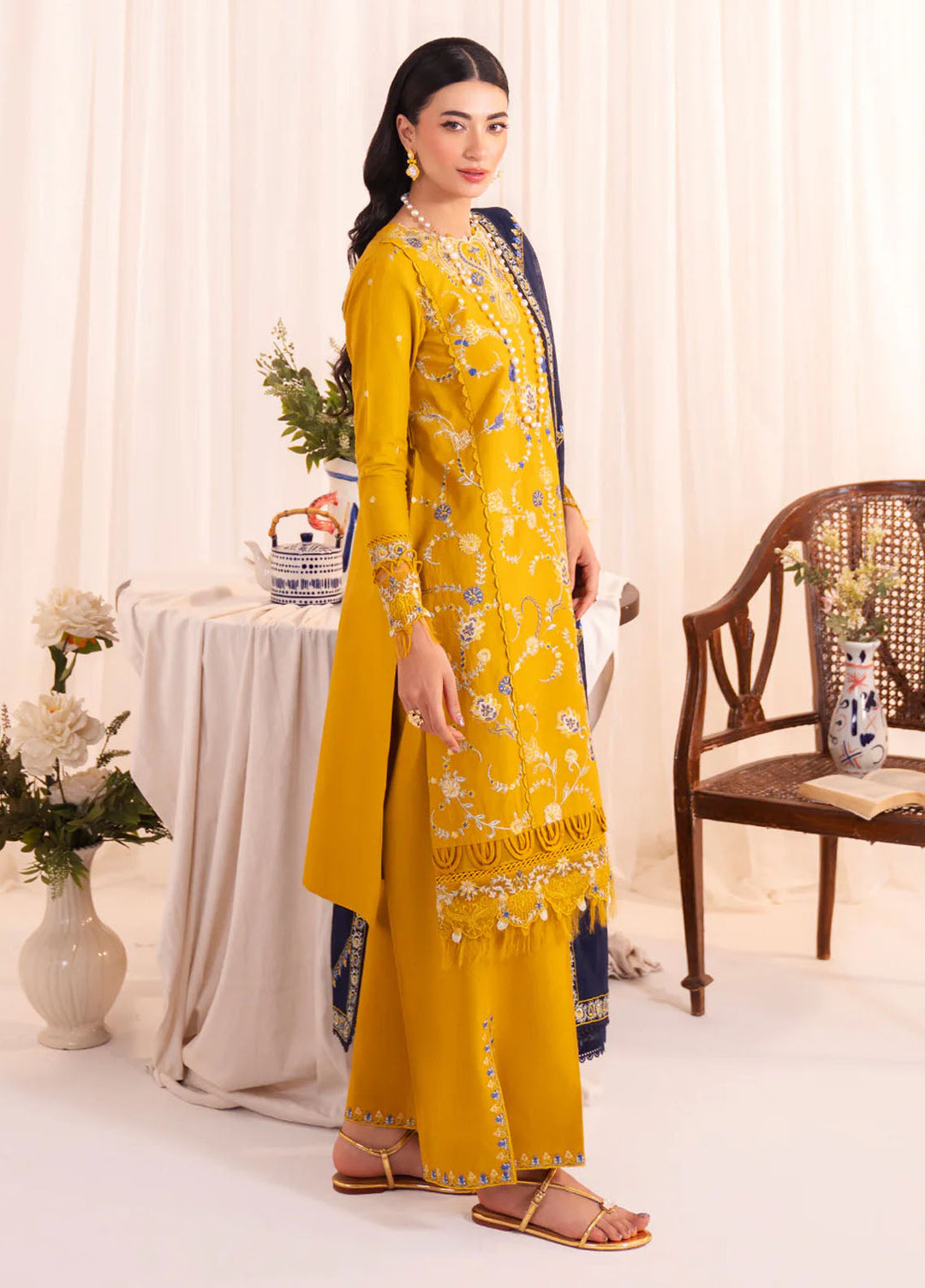 Celine by Faiza Faisal Embroidered Lawn Suits Unstitched 3 Piece FF25CE Freya - Summer Collection