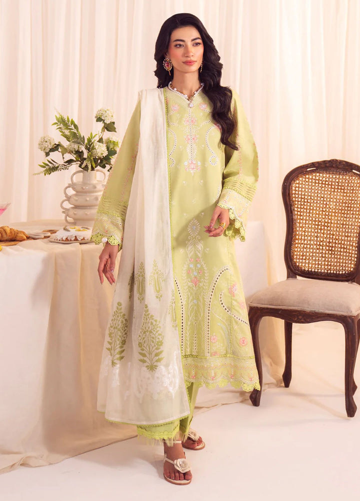Celine by Faiza Faisal Embroidered Lawn Suits Unstitched 3 Piece FF25CE Iris - Summer Collection