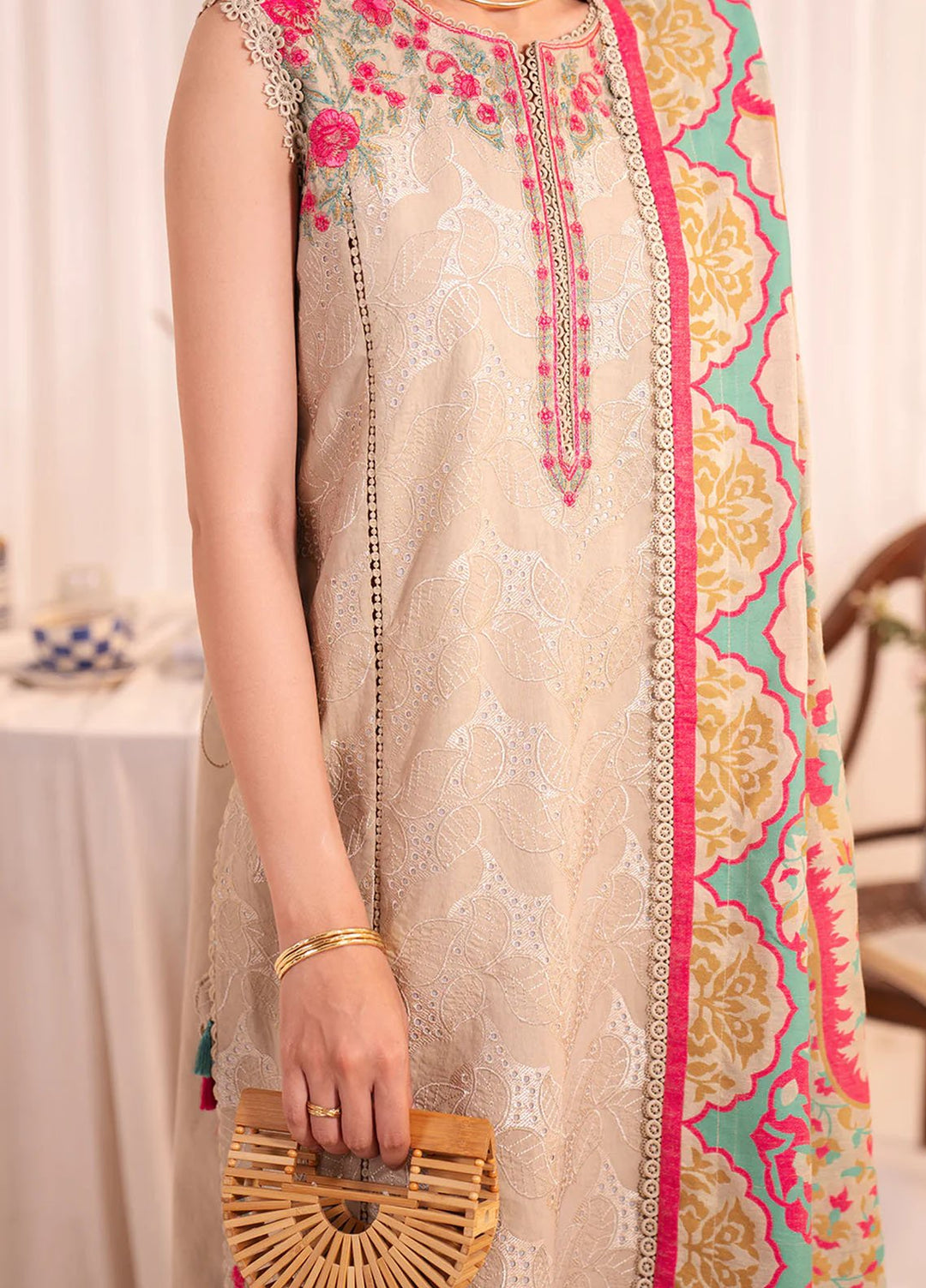 Celine by Faiza Faisal Embroidered Lawn Suits Unstitched 3 Piece FF25CE Neha - Summer Collection