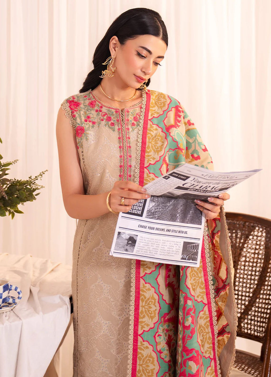Celine by Faiza Faisal Embroidered Lawn Suits Unstitched 3 Piece FF25CE Neha - Summer Collection