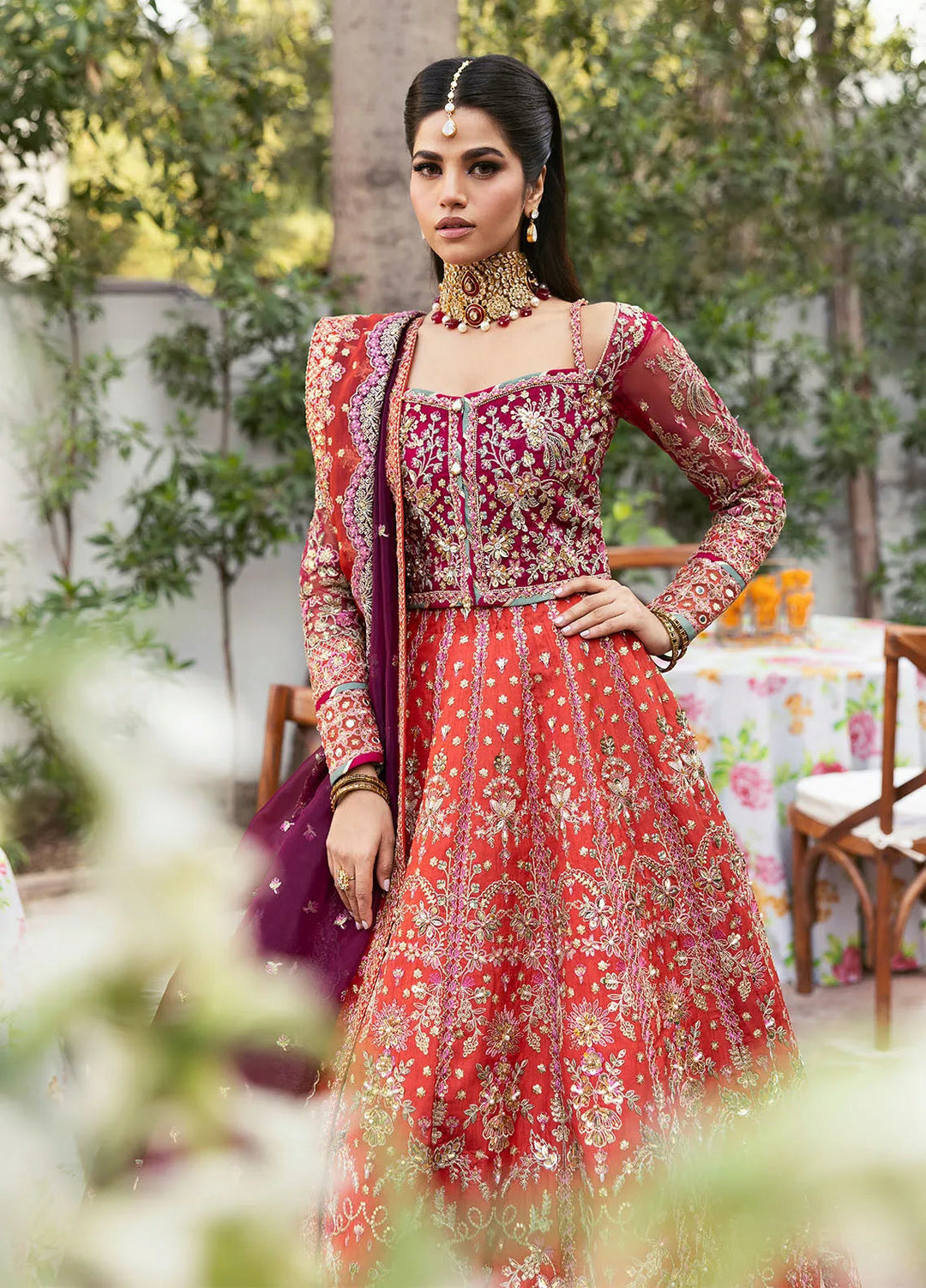 Chaandni by Gulaal Embroidered Net Suits Unstitched 4 Piece GL24CH D-01 Shabnam - Wedding Collection