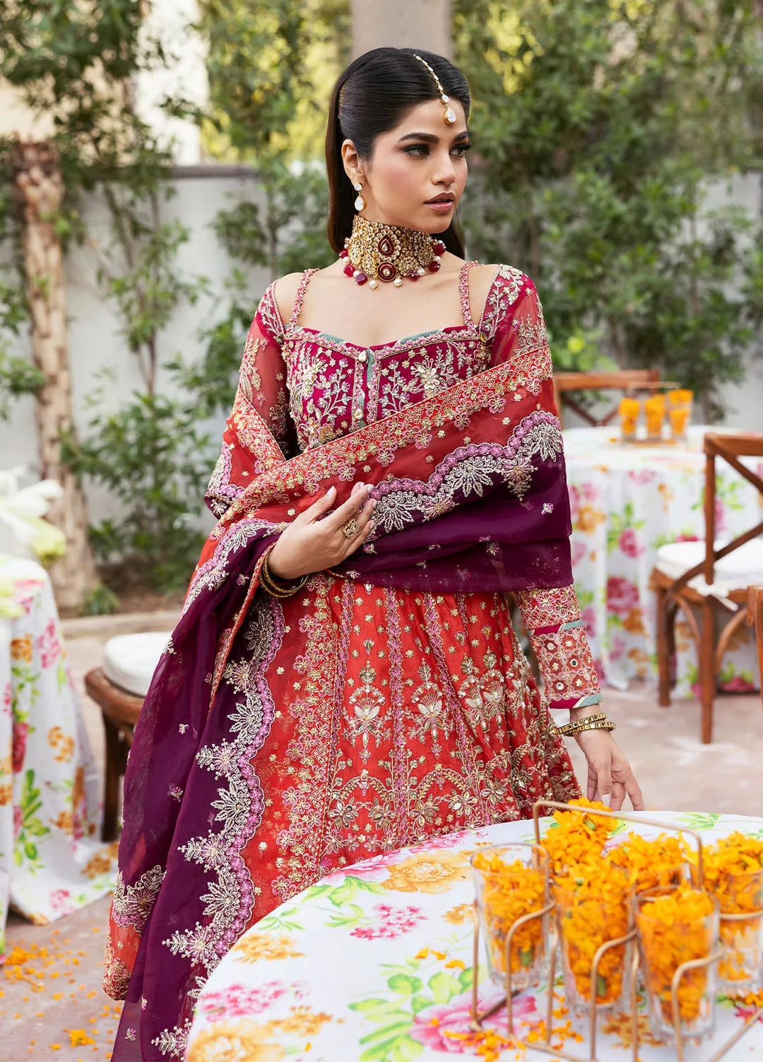 Chaandni by Gulaal Embroidered Net Suits Unstitched 4 Piece GL24CH D-01 Shabnam - Wedding Collection