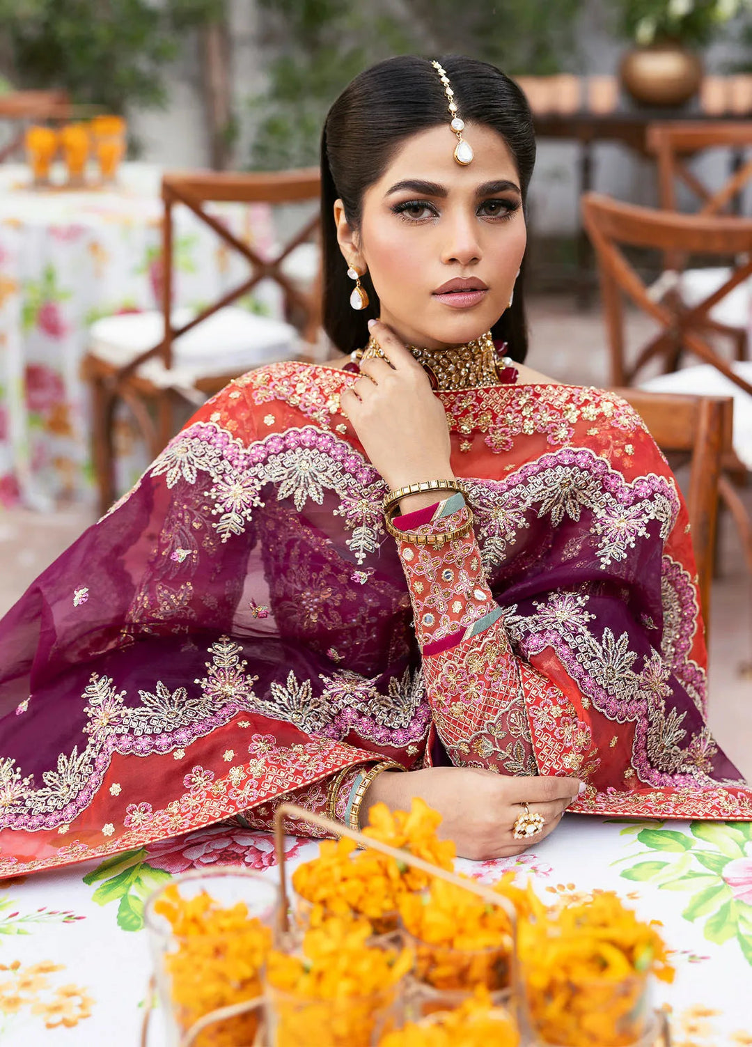 Chaandni by Gulaal Embroidered Net Suits Unstitched 4 Piece GL24CH D-01 Shabnam - Wedding Collection