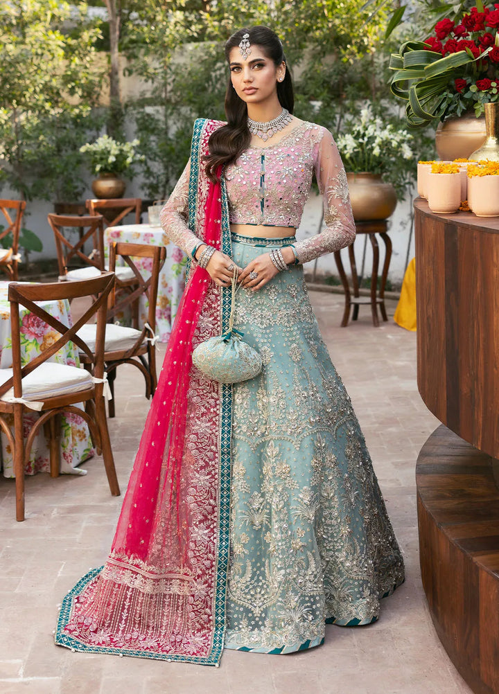 Chaandni by Gulaal Embroidered Net Suits Unstitched 4 Piece GL24CH D-02 Shanaya - Wedding Collection