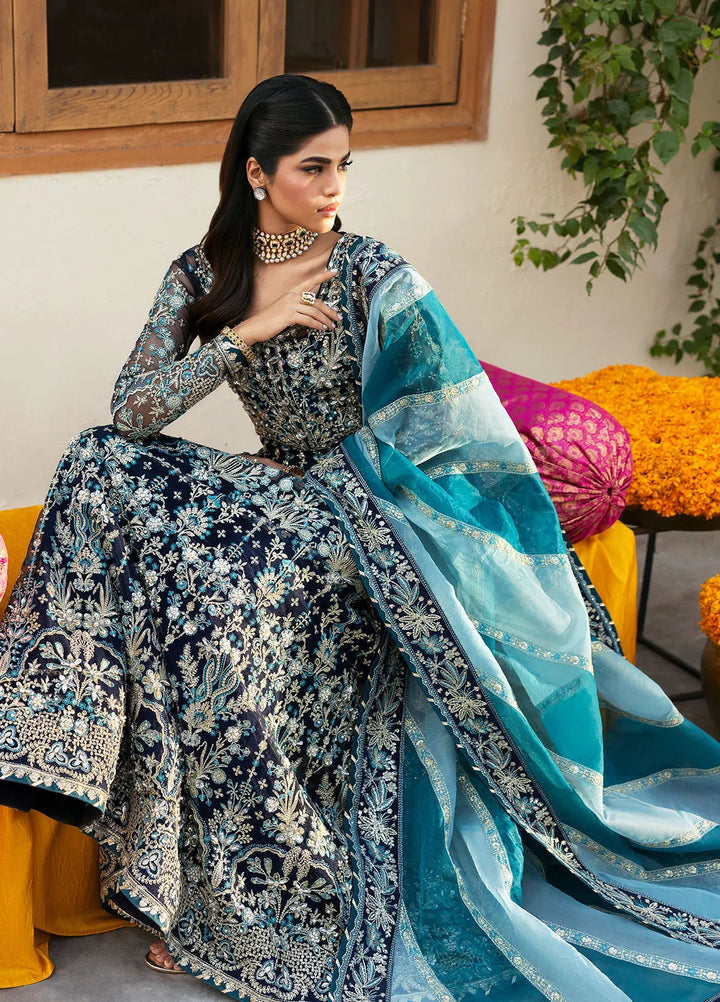 Chaandni by Gulaal Embroidered Net Suits Unstitched 4 Piece GL24CH D-05 Meena - Wedding Collection