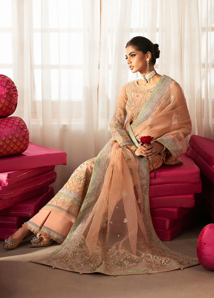 Chaandni by Gulaal Embroidered Organza Suits Unstitched 4 Piece GL24CH D-06 Raniya - Wedding Collection