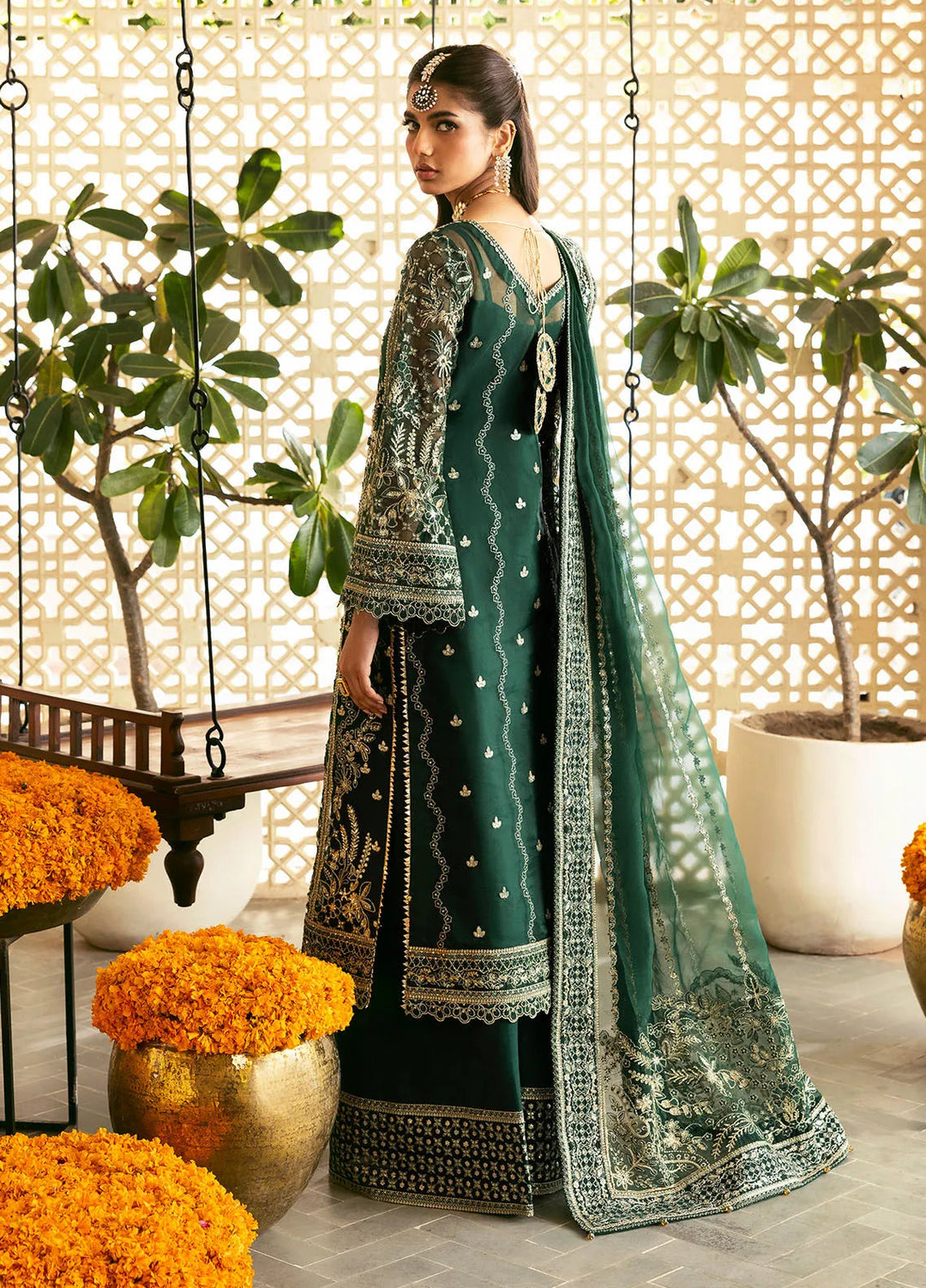 Chaandni by Gulaal Embroidered Organza Suits Unstitched 4 Piece GL24CH D-07 Zayra - Wedding Collection