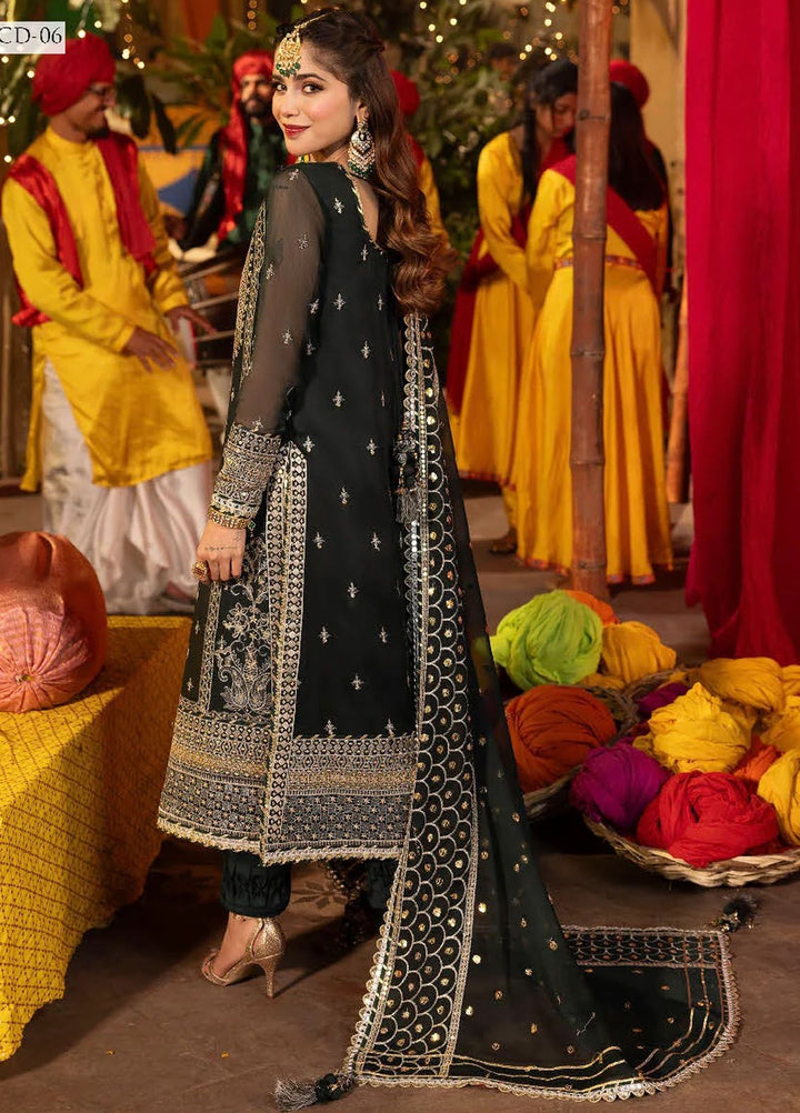 Chamak Damak by Asim Jofa Embroidered Chiffon Suits Unstitched 3 Piece AJ24CD AJCD-06 - Festive Collection